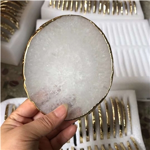 Natural  Agate Stone Coasters For Hotel And Restaurant Decor