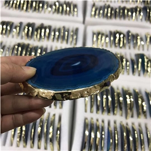 Natural  Agate Stone Coasters For Hotel And Restaurant Decor