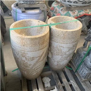 Natural Granite Outdoor Pedestal Sink