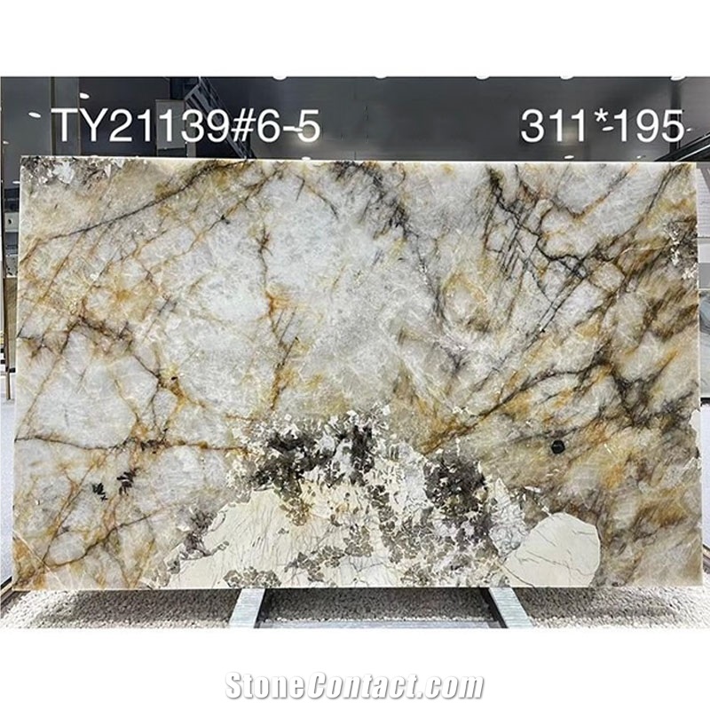 Patagonia Botanic Royal Emerald Teal Exotic Stone Slab