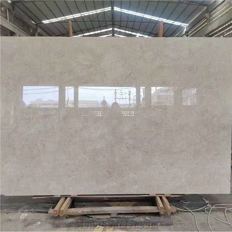Polished Auman Beige Marble Floor Covering Slab Tile On Sale