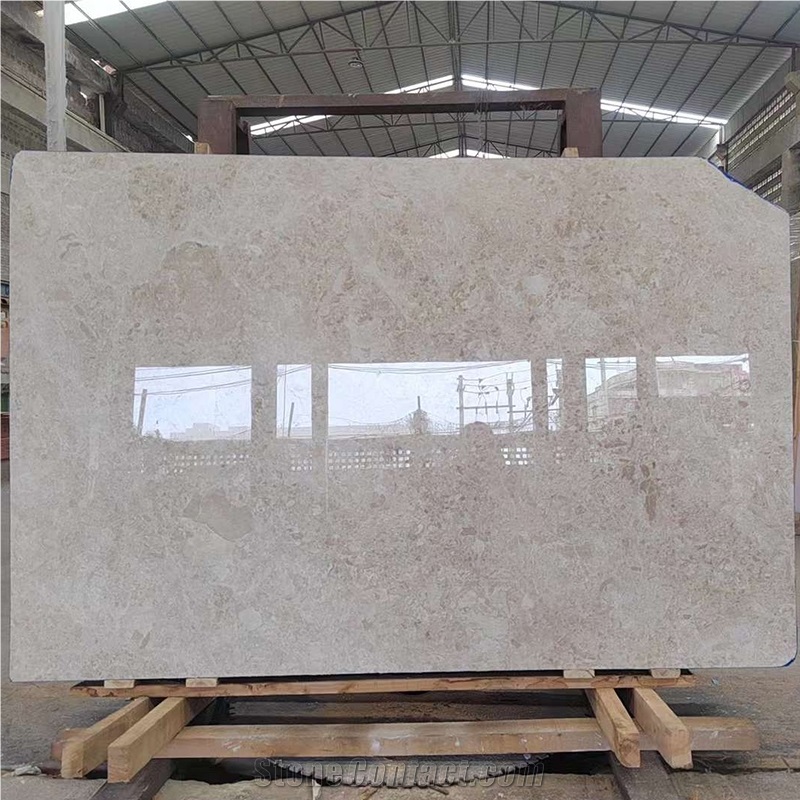 Polished Auman Beige Marble Floor Covering Slab Tile On Sale