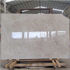 Polished Auman Beige Marble Floor Covering Slab Tile On Sale