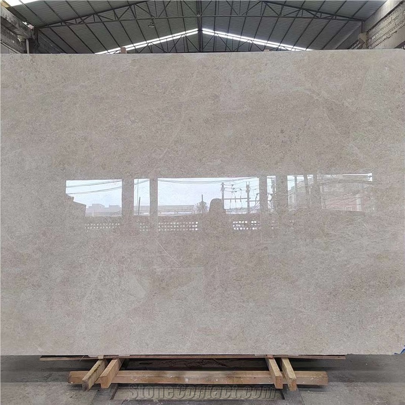 Polished Auman Beige Marble Floor Covering Slab Tile On Sale
