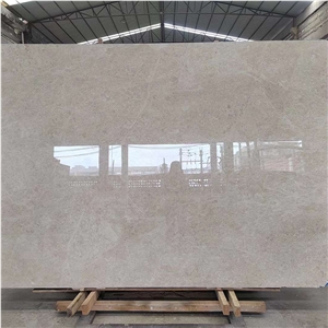 Polished Auman Beige Marble Floor Covering Slab Tile On Sale