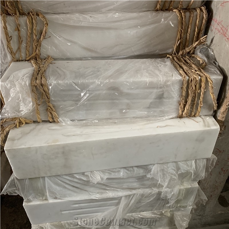 White Marble Natural Stone Baluster Railing For Villa