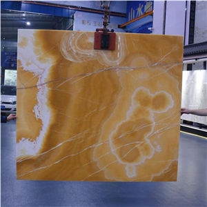Wholesale Natural Good Price Translucent Orange Yellow Onyx