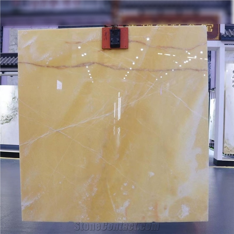 Wholesale Natural Good Price Translucent Orange Yellow Onyx