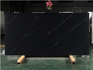 Black Quartz Engineered Stone Slab,Artificial Stone