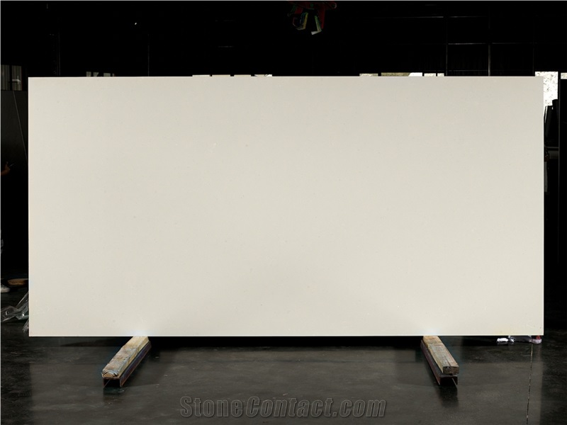 Ice White Quartz Slabs, Pure White Quartz Stone Slabs 2384