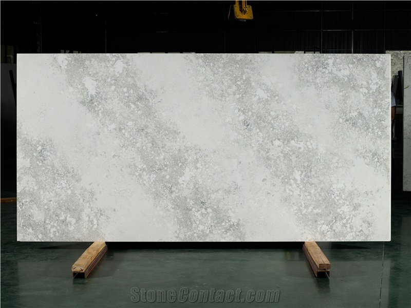 Luxury Calacatta Gold White Quartz Kichen Slab 4205