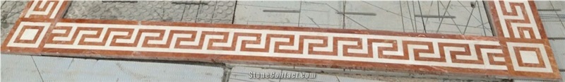 Interior Design Waterjet Stone Border Marble Floor Molding