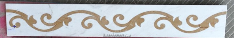 Interior Design Waterjet Stone Border Marble Floor Molding