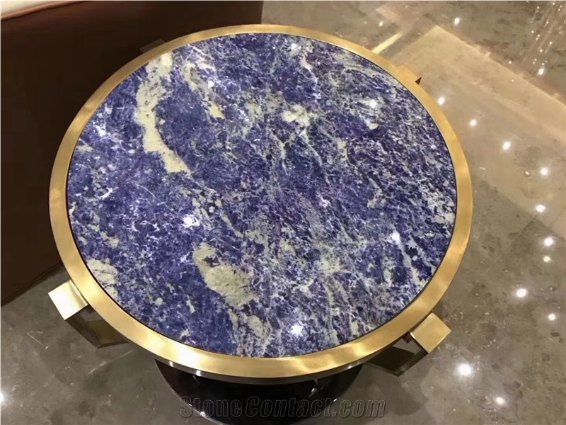 Interior Stone Reception Desk Granite Amazonite Cafe Table