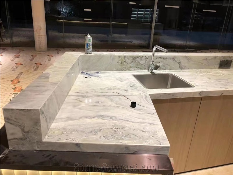 Interiors Stone Kitchen Island Tops Marble Viola Countertop