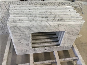 Laminated Edges Marble Vanity Top Stone Carrara Master Bath