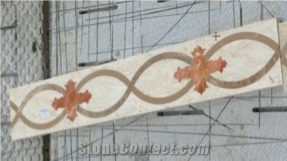 Marble Waterjet Design Floor Trim Stone Interior Wall Border