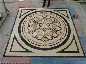 Marble Waterjet Medallion Stone Volakas Lobby Pattern Tile