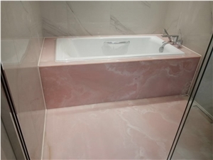 Prefab Stone Bathroom Countertop Green Onyx Master Bath Top