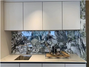 Prefab Stone Hotel Bath Top Marble Volakas Ogee Vanity Top