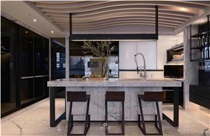 Prefab Stone Kitchen Island Tops Marble Calacatta Bench Top