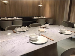 Restaurant Stone Cafe Table Marble Carrara Dining Furniture