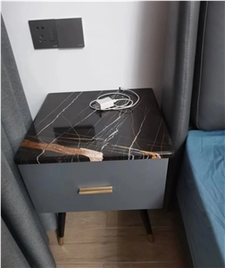 Square Stone Cafe Table Top Marble Sahara Corner Table
