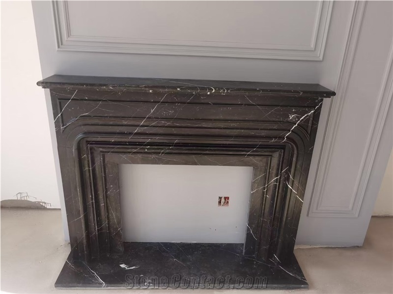 Stone Indoor Fireplace Mantel Marble Pietra Modern Fireplace