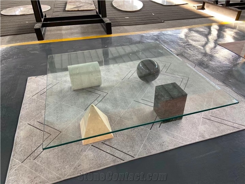 Stone Office Reception Desk Granite Sodalite Hotel Furniture