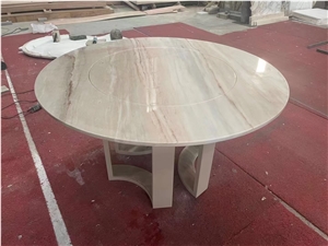 Stone Reception Office Desk Marble Calacatta Cafe Furniture
