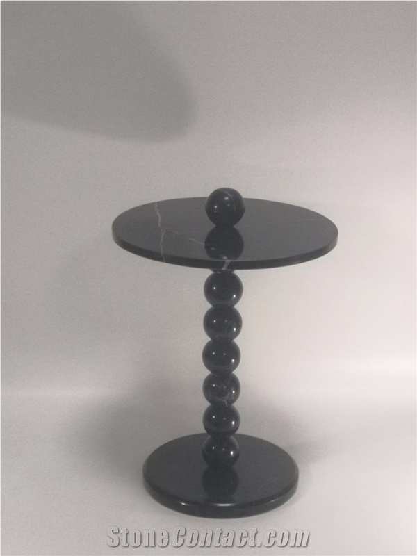 Stone Side Cafe Table Marble Marquina Hotel Furniture Design