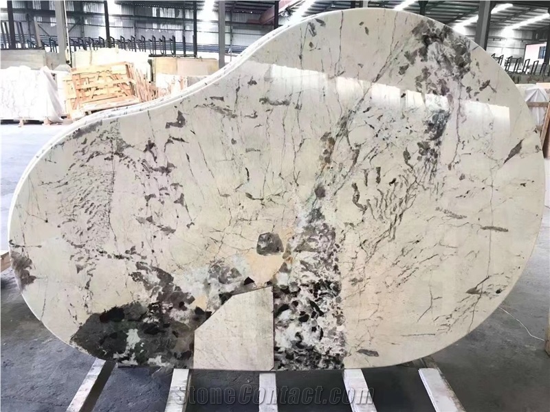 Stone Side Cafe Table Marble Marquina Hotel Furniture Design