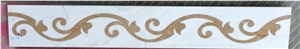 Waterjet Marble Floor Trim Stone Rosso Alicante Border Decos