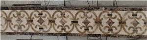 Waterjet Stone Baseboard Marble Interior Floor Trim Border