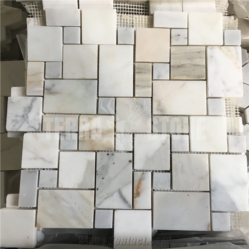Calacatta Gold Marble 2"X4" Subway Mosaic Brick Tile