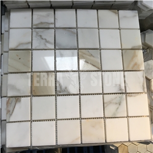 Calacatta Gold Marble 2"X4" Subway Mosaic Brick Tile