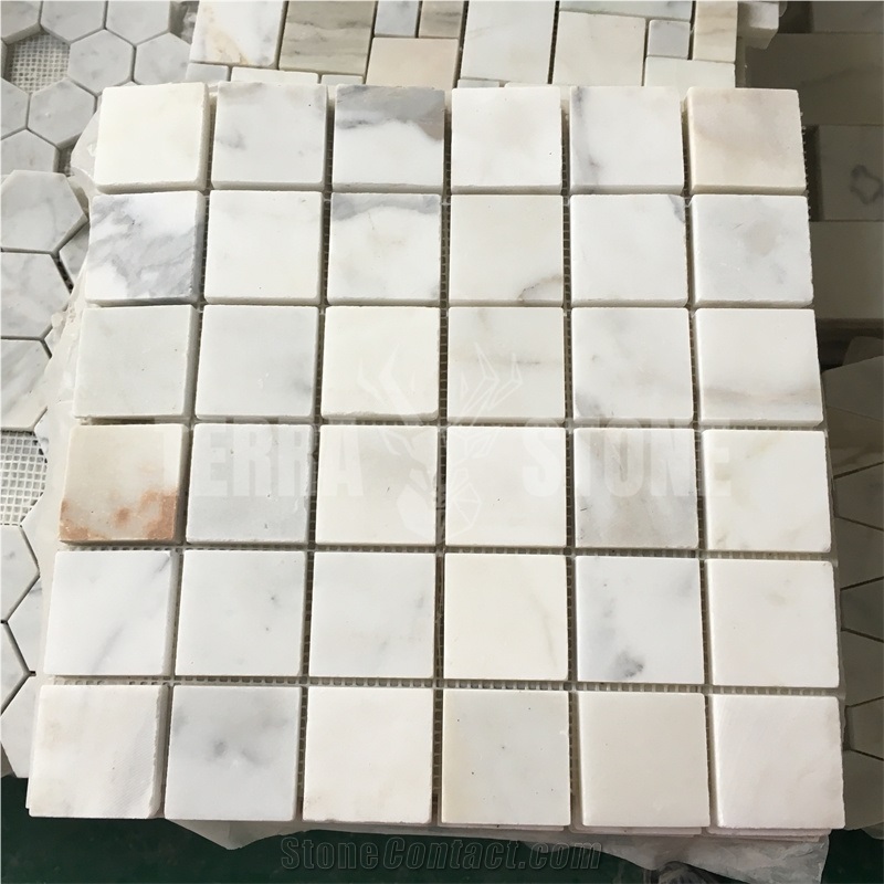 Calacatta Gold Marble 2"X4" Subway Mosaic Brick Tile