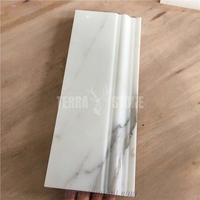 Calacatta Gold Marble Polished 12" Skirting Baseboard