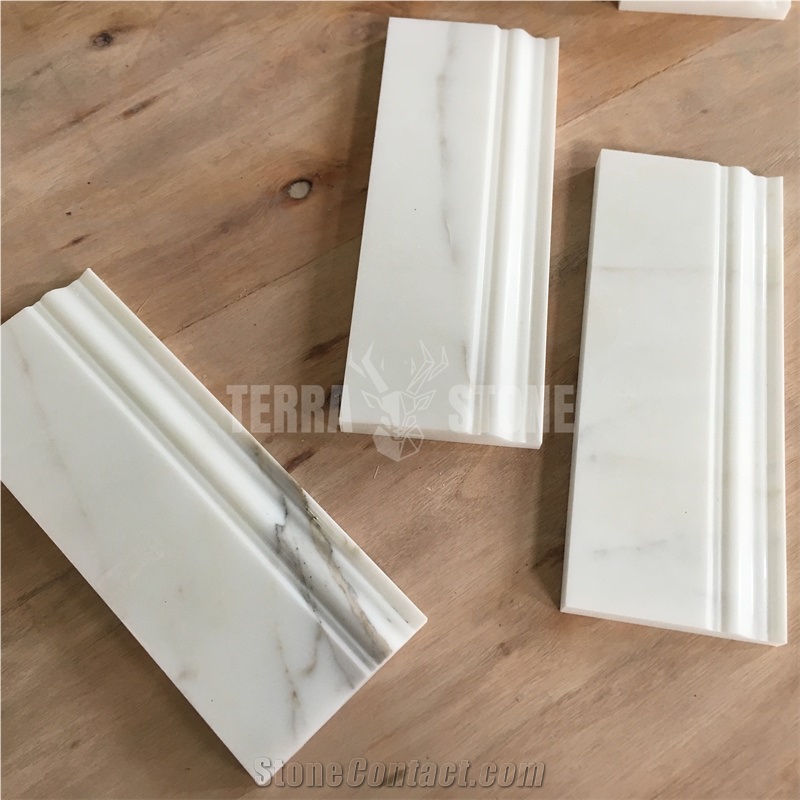 Calacatta Gold Marble Polished 12" Skirting Baseboard