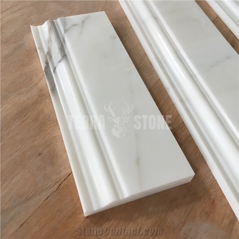 Calacatta Gold Marble Polished 12" Skirting Baseboard