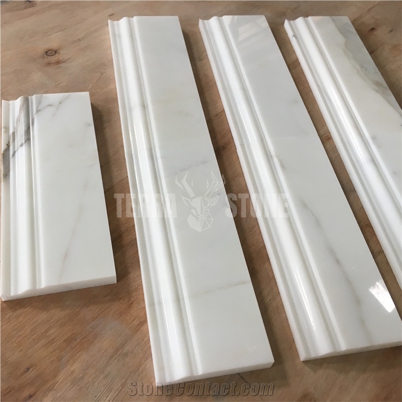 Calacatta Gold Marble Polished 12" Skirting Baseboard