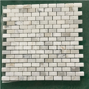 Calacatta Gold Mosaic Subway Brick Stone Wall Tile