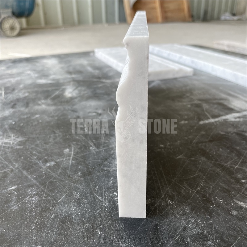 Carrara White Marble Baseboard Skirting Boards For Wall