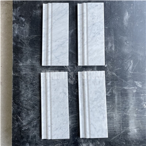 Carrara White Marble Baseboard Skirting Boards For Wall