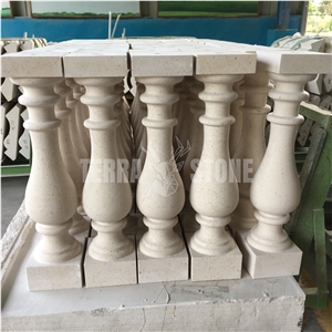 Custom House Decoration Natural Stone Stair Balustrade