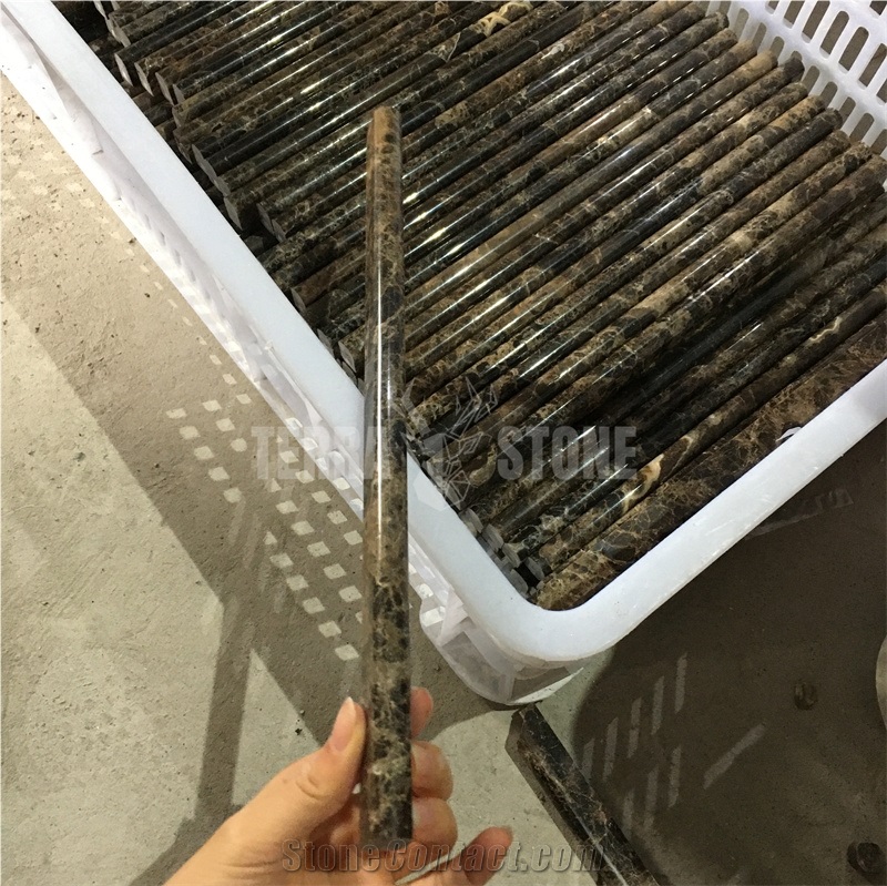 Emperador Dark Marble Brown Pencil Liner Trim Border Trim