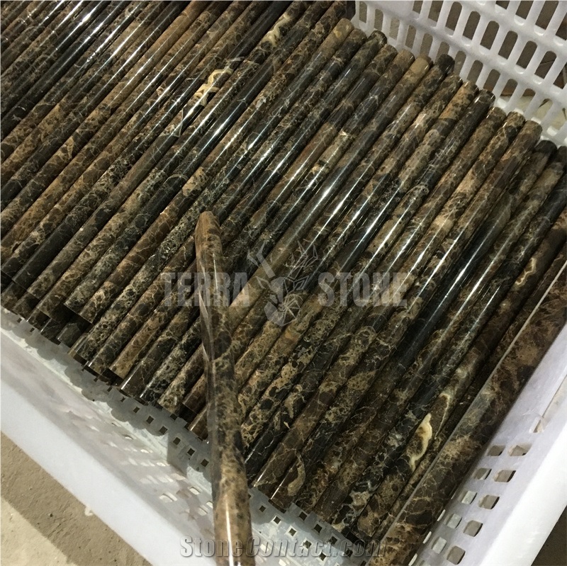 Emperador Dark Marble Brown Pencil Liner Trim Border Trim