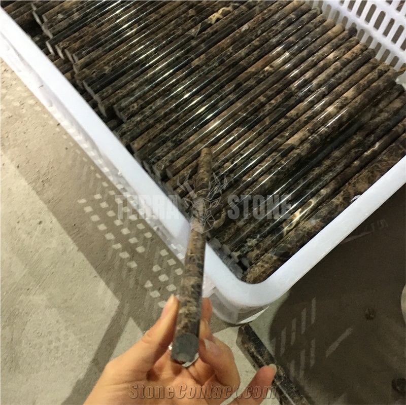 Emperador Dark Marble Brown Pencil Liner Trim Border Trim