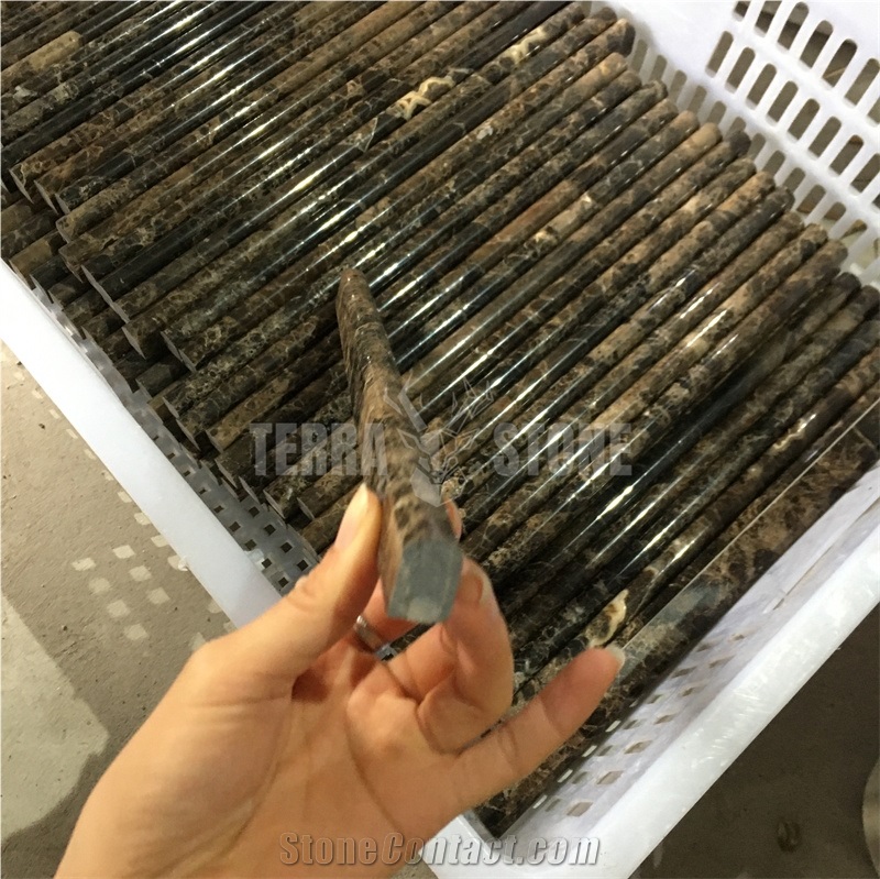 Emperador Dark Marble Brown Pencil Liner Trim Border Trim