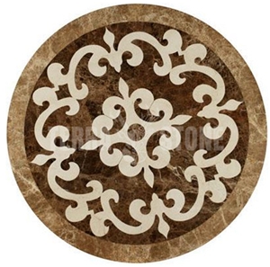 Factory Produce Customized Waterjet Marble Medallion